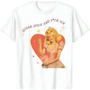 PROTEST White “Sugar Spice and F ICE” Human Rights Tee Shirt